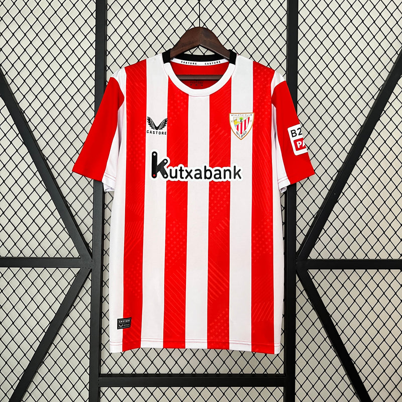 CAMISA DO BILBAO 24/25 VERMELHO E BRANCO